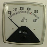 VOLTMETER 0-600 RED LINE @440