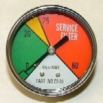 GAUGE, PRESSURE, DIAL 0-60