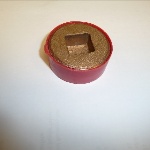 PLUG, COUNTERSUNK 1-1/2" BRASS SQUARE HOLE