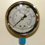 GAUGE, PRESSURE 0-100 S/S CASE, BRZ. INTERNALS