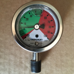 COMP 30-0 VAC,0-100 PSI,2-1/2IN DIAL S/S, -30 IN HG TO -20IN HG RED/-20IN HG TO 50#GRN/50# TO 100#RD